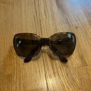 Ray Ban polarized tortoise shell sunglasses women no case